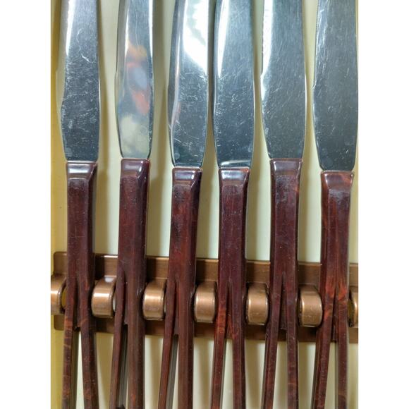 VTG 50s Stanley Deluxe Knife Set Of 6 w/Tray MCM - Picture 4 of 4